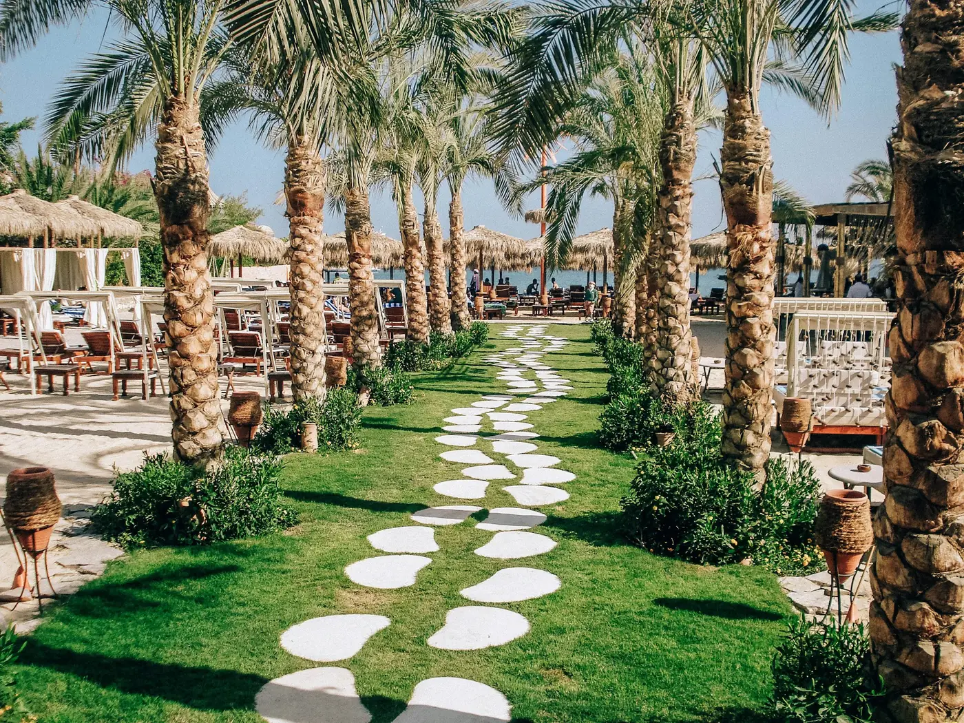 Kust en resorts van Sharm el-Sheikh aan de Rode Zee